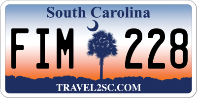 SC license plate FIM228