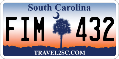 SC license plate FIM432