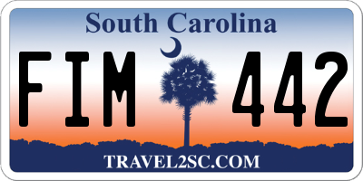 SC license plate FIM442