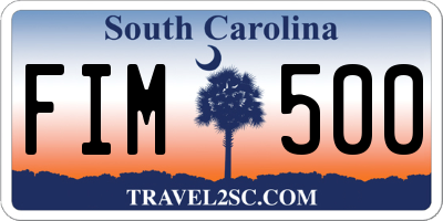 SC license plate FIM500