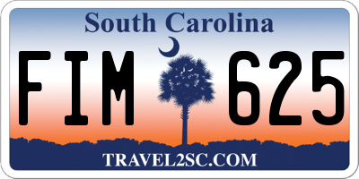 SC license plate FIM625