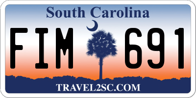 SC license plate FIM691