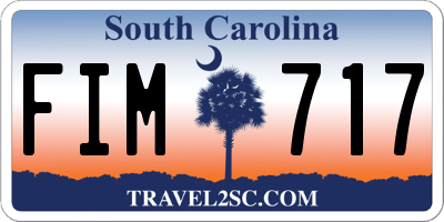SC license plate FIM717