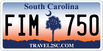 SC license plate FIM750
