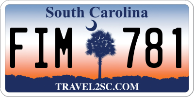 SC license plate FIM781