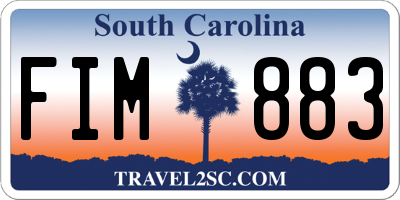 SC license plate FIM883