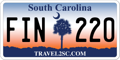 SC license plate FIN220