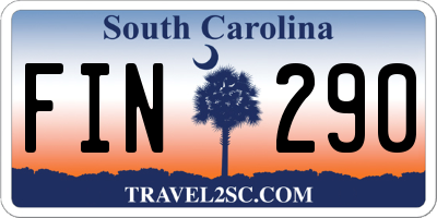 SC license plate FIN290