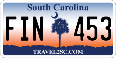 SC license plate FIN453