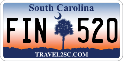 SC license plate FIN520