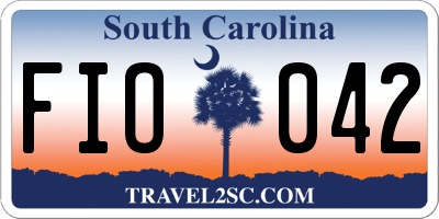 SC license plate FIO042