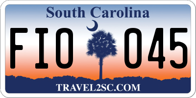 SC license plate FIO045