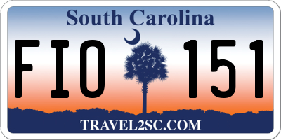 SC license plate FIO151