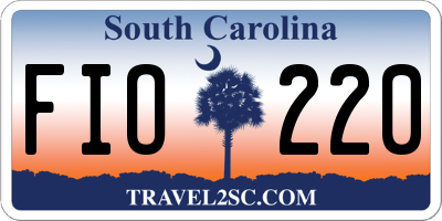 SC license plate FIO220