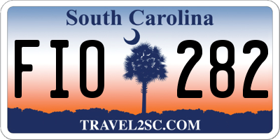 SC license plate FIO282