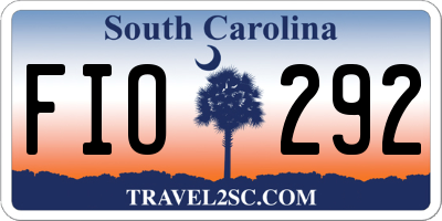 SC license plate FIO292