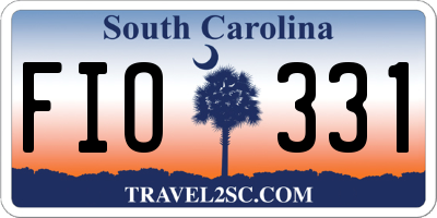 SC license plate FIO331