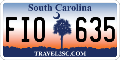 SC license plate FIO635