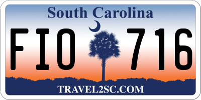 SC license plate FIO716