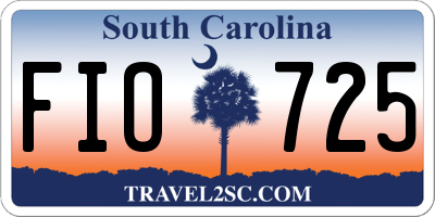 SC license plate FIO725