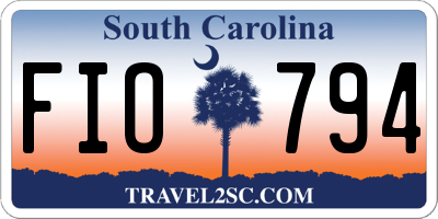 SC license plate FIO794