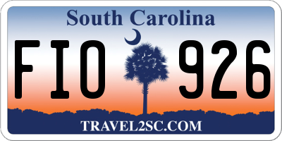 SC license plate FIO926