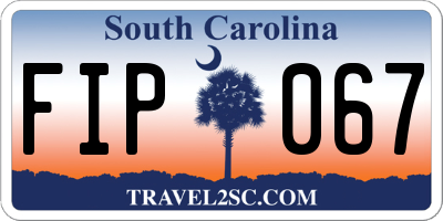 SC license plate FIP067