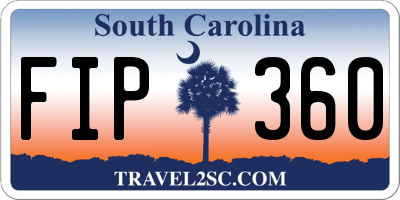 SC license plate FIP360
