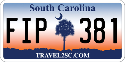 SC license plate FIP381