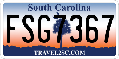 SC license plate FSG7367