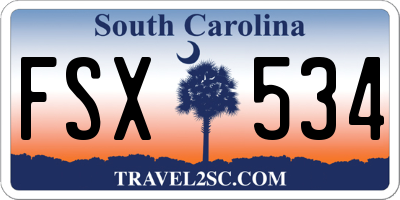 SC license plate FSX534