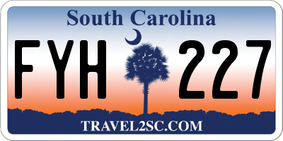 SC license plate FYH227