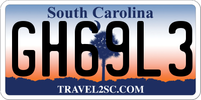 SC license plate GH69L3