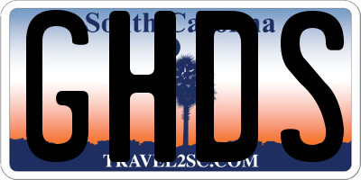 SC license plate GHDS