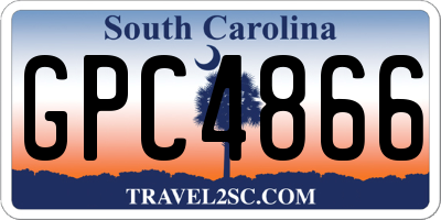 SC license plate GPC4866