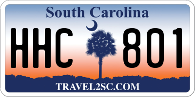 SC license plate HHC801