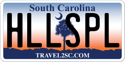 SC license plate HLLSPL