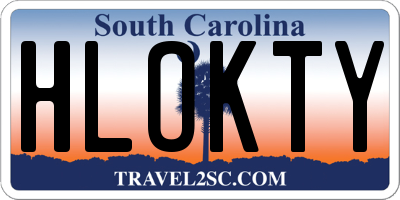 SC license plate HLOKTY