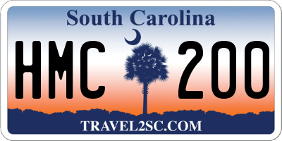 SC license plate HMC200