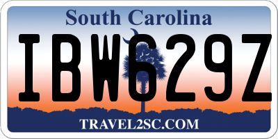 SC license plate IBW629Z