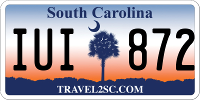SC license plate IUI872
