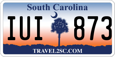 SC license plate IUI873