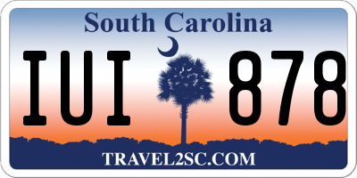 SC license plate IUI878