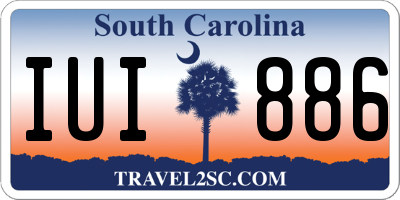SC license plate IUI886