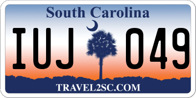 SC license plate IUJ049