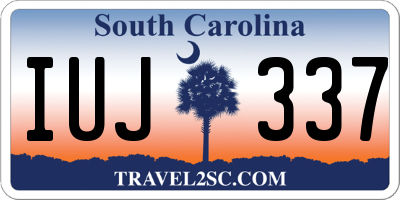 SC license plate IUJ337
