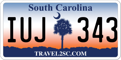 SC license plate IUJ343