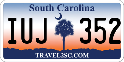SC license plate IUJ352