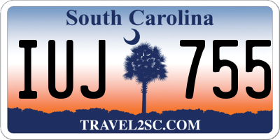 SC license plate IUJ755