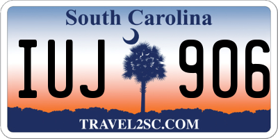 SC license plate IUJ906